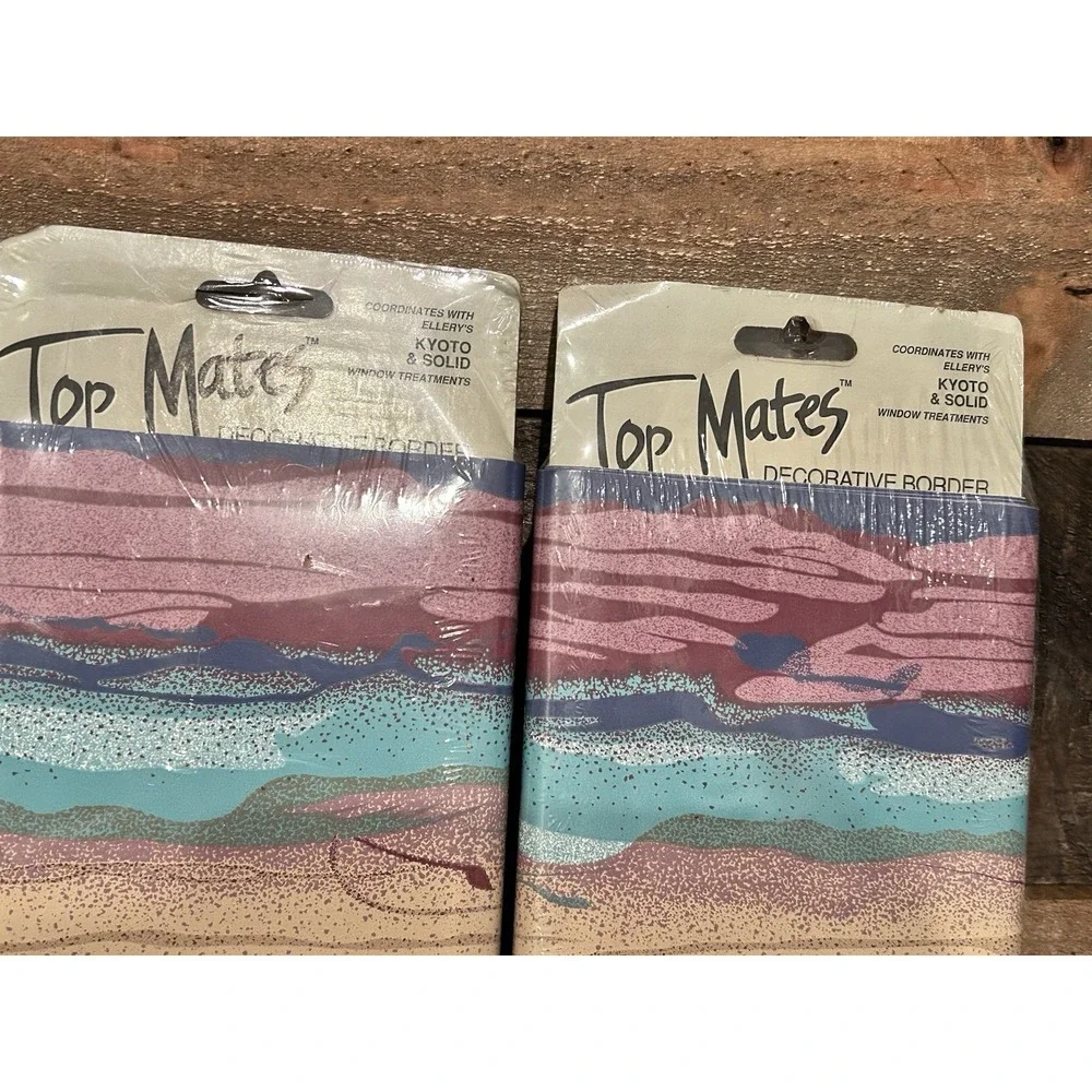 (2) Vintage Top Mates Decorative Border‎ Prepasted Wall Paper Decor Flower